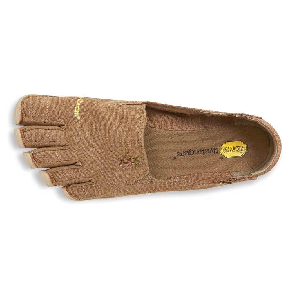 Vibram Five Fingers Womens Barefoot Shoes - Khaki - CVT-Hemp - 82630-OAES